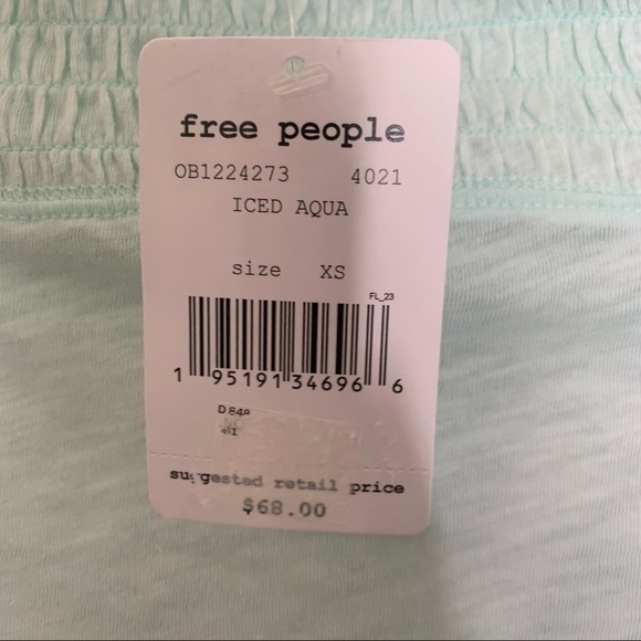 NWT Free People Iced Aqua Long Sleeve Turtleneck Top - Picture 9 of 14